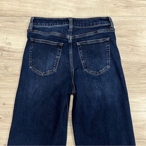 Quince Stretch High Rise Wide Leg 32” in Blue Dark Wash Size 26 - Picture 4 of 11